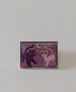 Sailor Moon Luna Artemis Cute Cats Kawaii Anime Enamel Pin Badge (new)